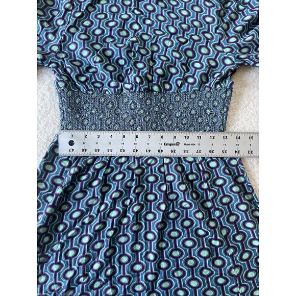 Urban Outfitters Blue Teal Retro Style Mini Dress Short Sleeve Size Small NWOT - Picture 10 of 10